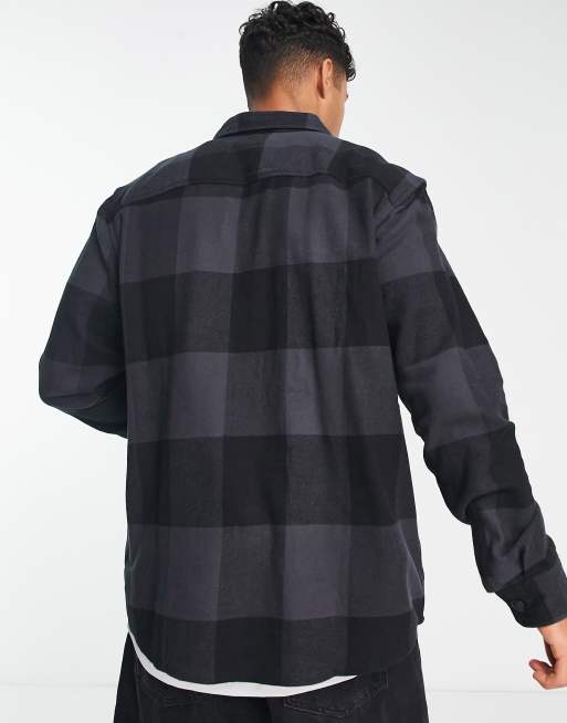 Only & Sons – Karierte Hemdjacke in Marineblau mit Brusttaschen, 2 von 4
