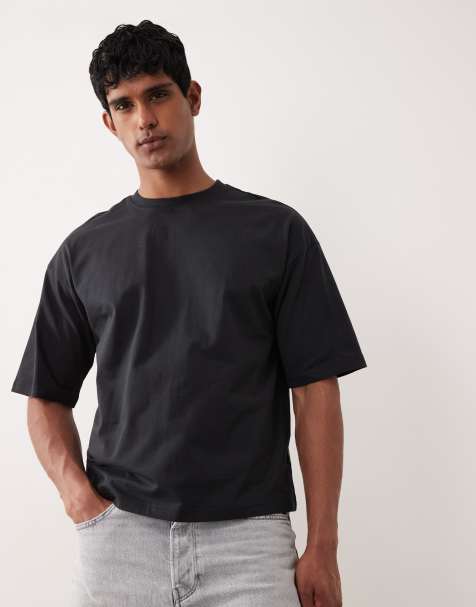 Only & Sons – Kastiges T-Shirt in Schwarz - view 1