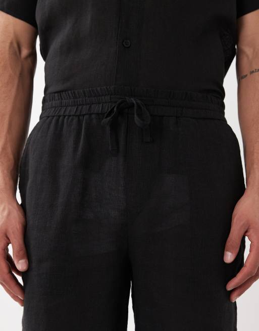 ONLY & SONS - Katoenrijke short in zwart, deel van co-ord set, 5 van 5