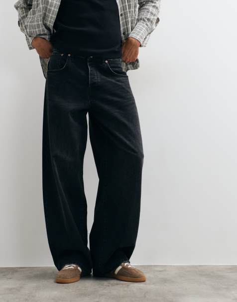 ONLY & SONS Kayce barrel fit jeans in black denim - view 1