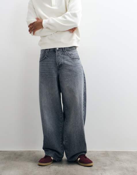 ONLY & SONS Kayce barrel fit jeans in gray denim - view 1