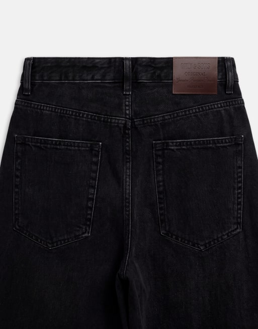 ONLY & SONS Kayce barrel fit jeans in zwart denim, 9 van 14