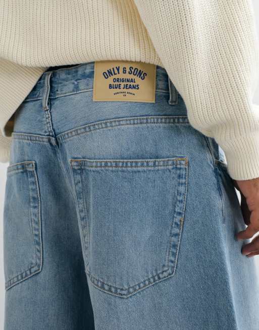 ONLY & SONS Kayce jeans barrel fit w jasnoniebieskim denimie, 2 z 5