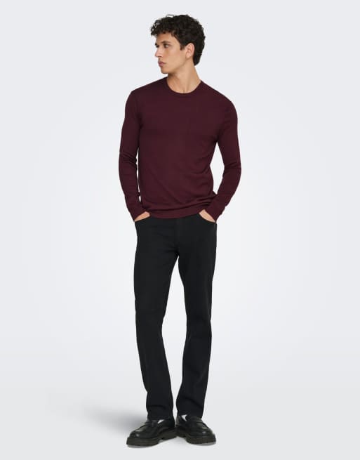 ONLY & SONS Knitted pullover in port royale, 3 of 7