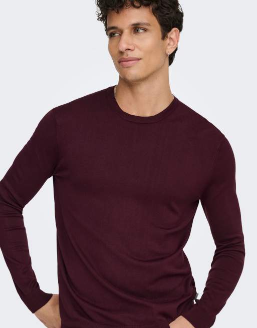 ONLY & SONS Knitted pullover in port royale, 4 of 7