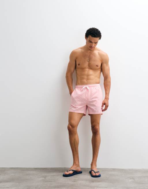 ONLY & SONS – Koralowe szorty kąpielowe z kory w paski, 2 z 9