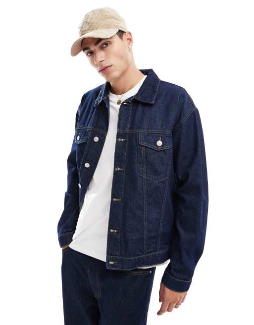 ONLY & SONS – Kurtka jeansowa oversize w kolorze indygo