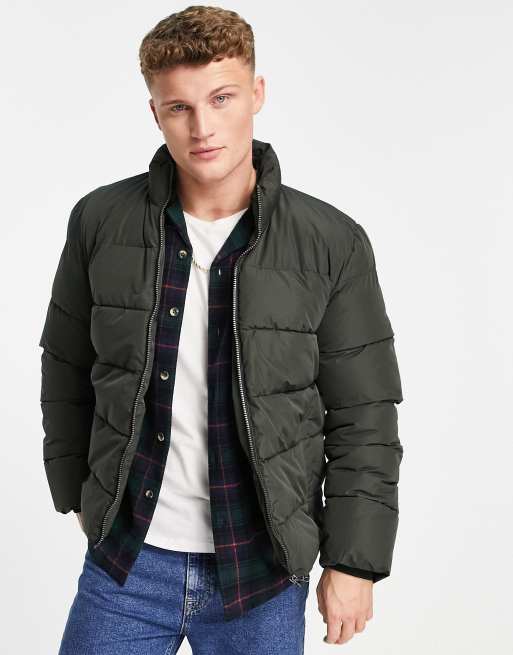 Only & Sons – Kurtka ocieplana z kołnierzem w kolorze khaki