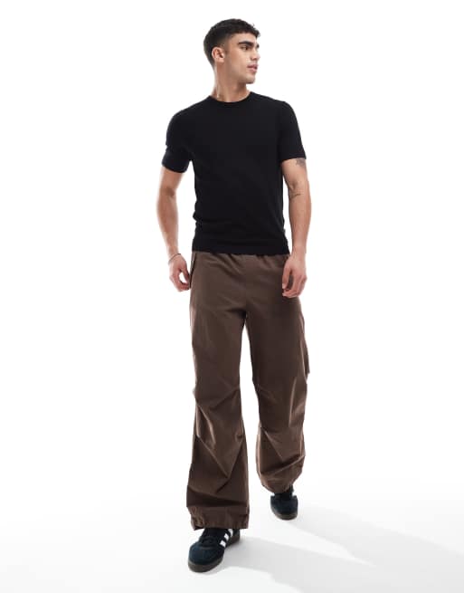 ONLY & SONS – Kurzärmliges, gestricktes T-Shirt in Schwarz, 2 von 4