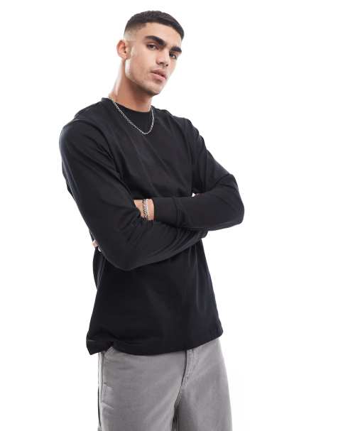 ONLY & SONS – Langärmliges T-Shirt in Schwarz - view 1