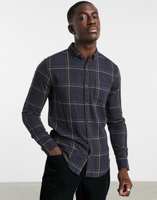 Only & Sons large check shirt in navy (21043799)