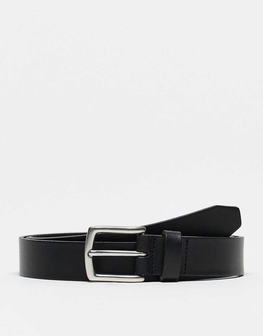 ONLY & SONS leather belt in black