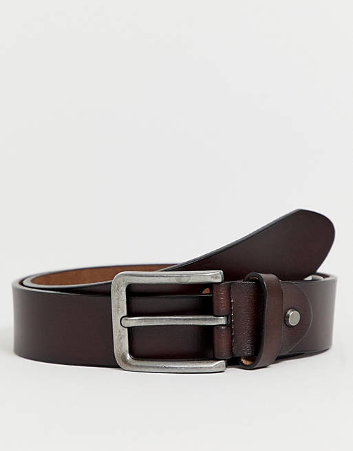 Only & Sons leather belt in brown