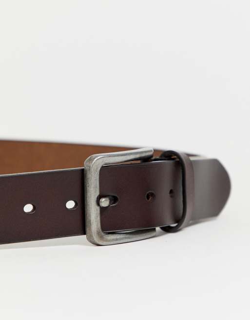 Only & Sons leather belt in brown | ASOS