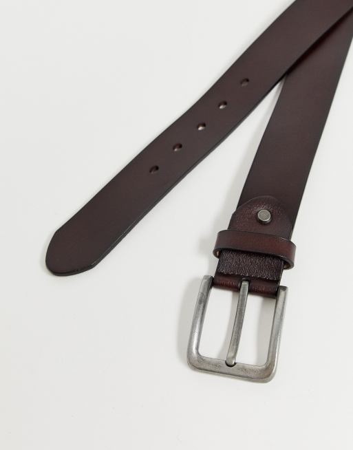 Only & Sons leather belt in brown | ASOS