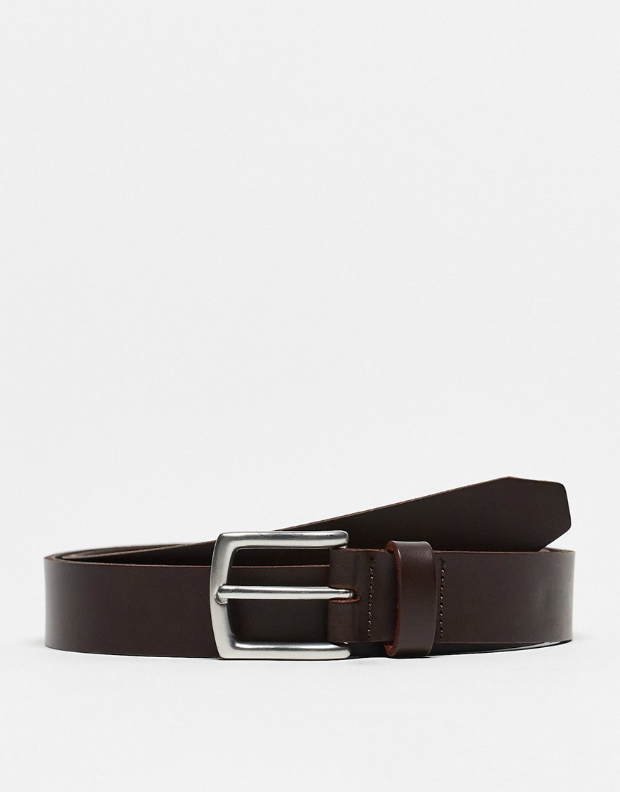 Only & Sons leather belt in black