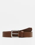 [ONLY & SONS] Only & Sons leather belt in tan-Brown 95 cm Cognac