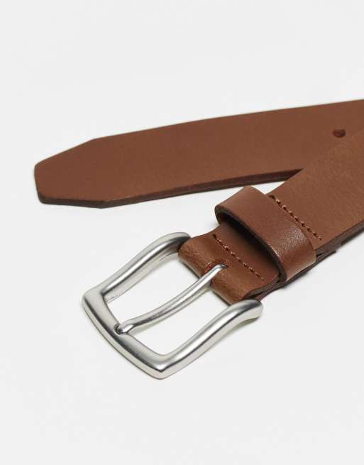 Only & Sons leather belt in tan, 3 of 4
