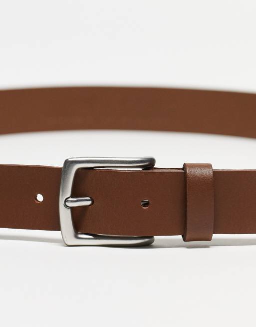 Only & Sons leather belt in tan, 4 of 4