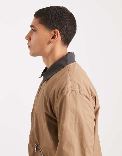 ONLY & SONS lightweight bomber jacket in light brown, 4 of 5