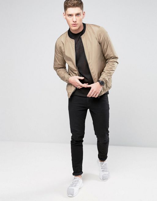 Minimalist bomber jacket, Only & Sons, Shop Men's Jackets & Vests Online