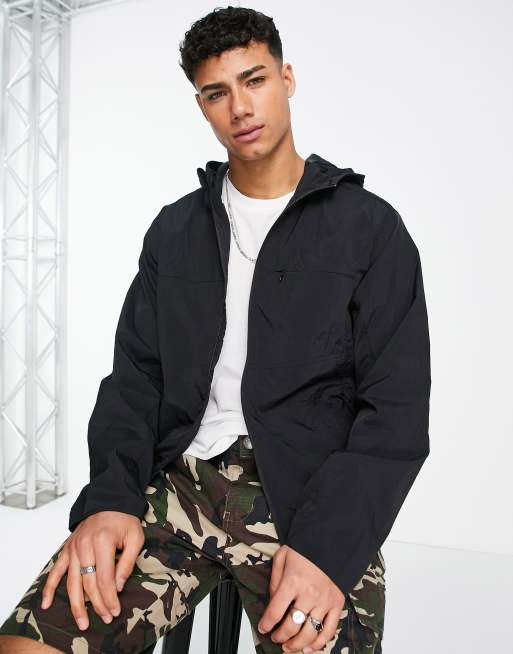 Only & Sons lightweight jacket with hood in black | ASOS