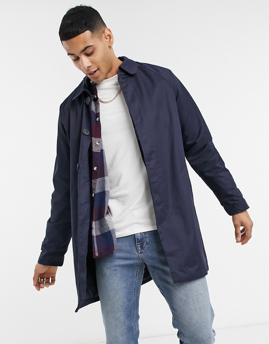 Only & Sons lightweight trench in navy