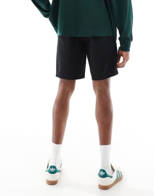 Only & Sons Linen Blend Tie Waist Shorts In Black