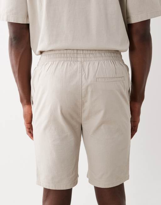ONLY & SONS linen look shorts co-ord in beige, 5 of 5