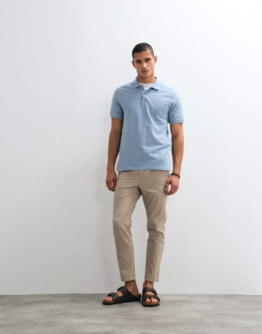 ONLY & SONS linen mix cropped trouser in light brown, 2 of 9