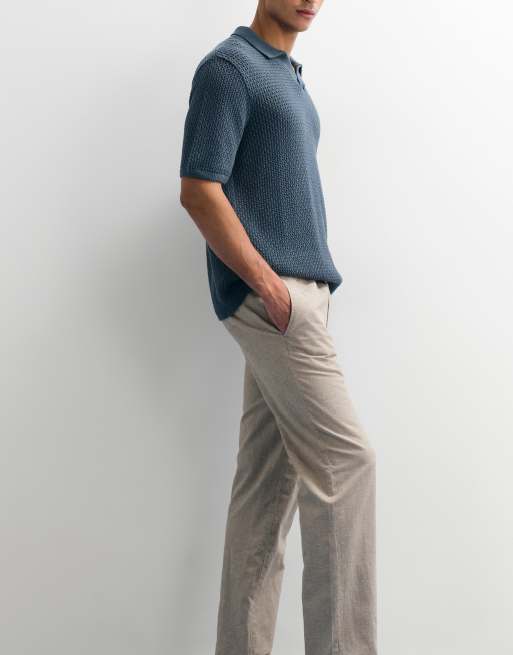 ONLY & SONS linen mix loose fit pants in light brown, 4 of 7