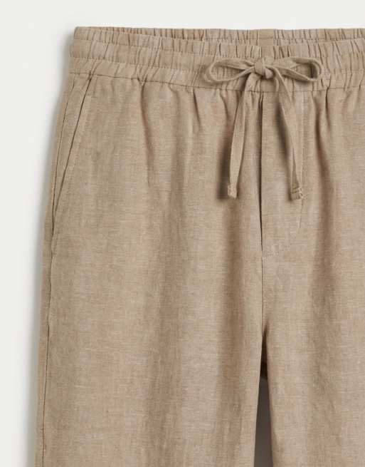 ONLY & SONS linen mix loose fit trouser in light brown, 9 of 9