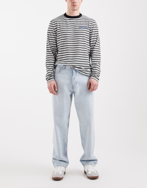 ONLY & SONS – Ljusblå, blekta jeans med ledig passform - view 1