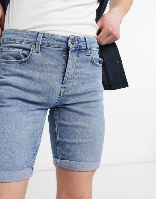 Only & Sons – Ljusblå jeansshorts, 3 av 4