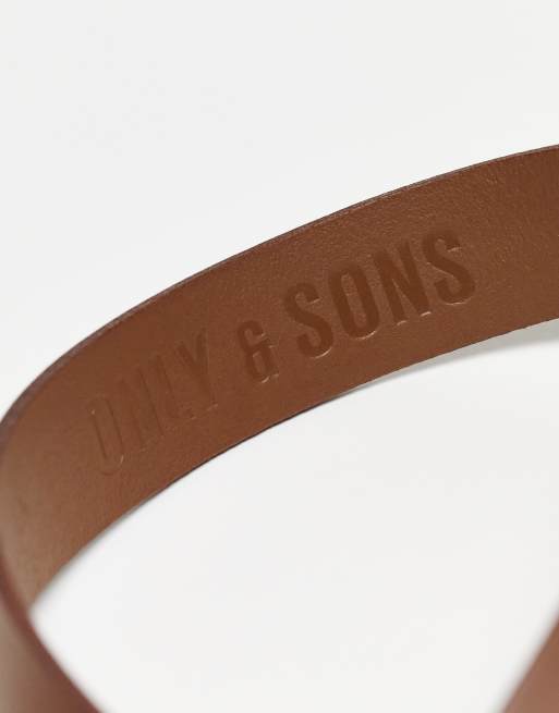 Only & Sons – Ljusbrunt läderskärp, 2 av 4