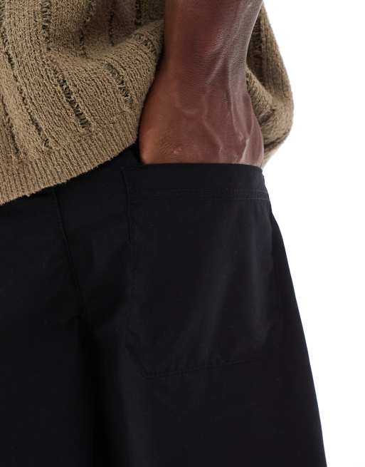 ONLY & SONS – Locker geschnittene Chino-Shorts in Schwarz, 3 von 5