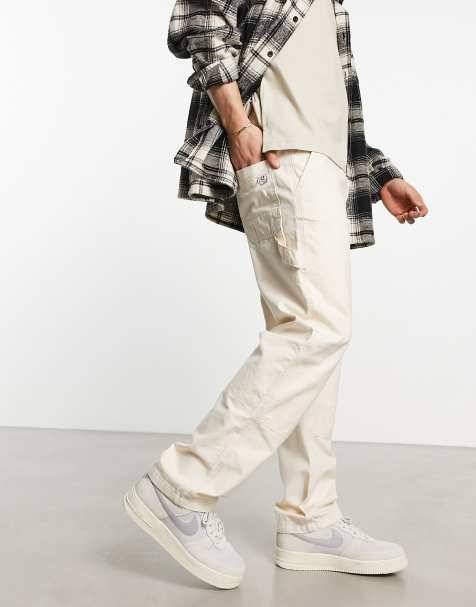 Only & Sons – Locker geschnittene Worker-Hose in Ecru - view 1