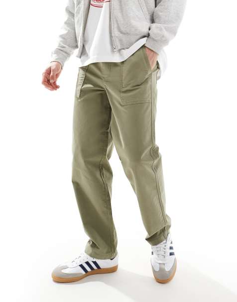 ONLY & SONS – Locker geschnittene Worker-Hose in hellem Khaki - view 1