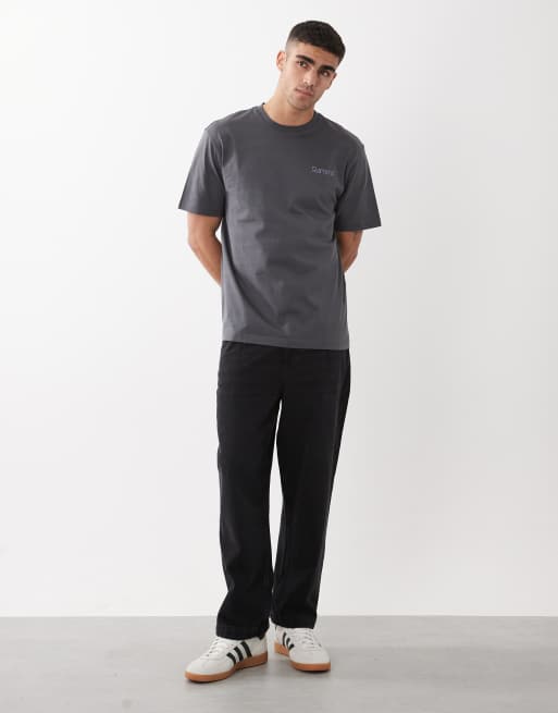 Only & Sons – Locker geschnittenes T-Shirt in Anthrazit mit „Ramen“-Rückenprint, 3 von 5