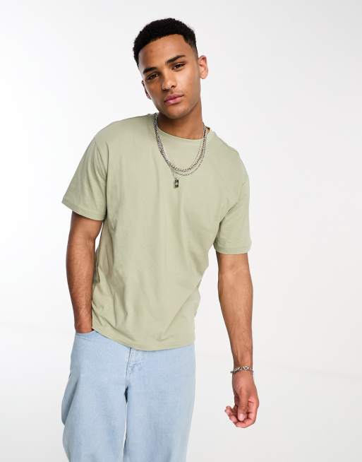 Only & Sons – Locker geschnittenes T-Shirt in Blassgrün