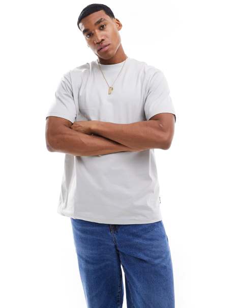 Only & Sons – Locker geschnittenes T-Shirt in Eisgrau - view 1