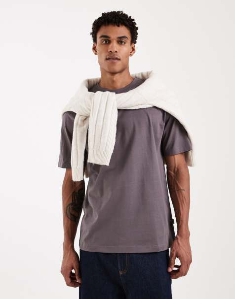 ONLY & SONS – Locker geschnittenes T-Shirt in Petrolgrau - view 1