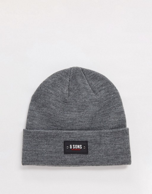 Only & Sons logo beanie in grey