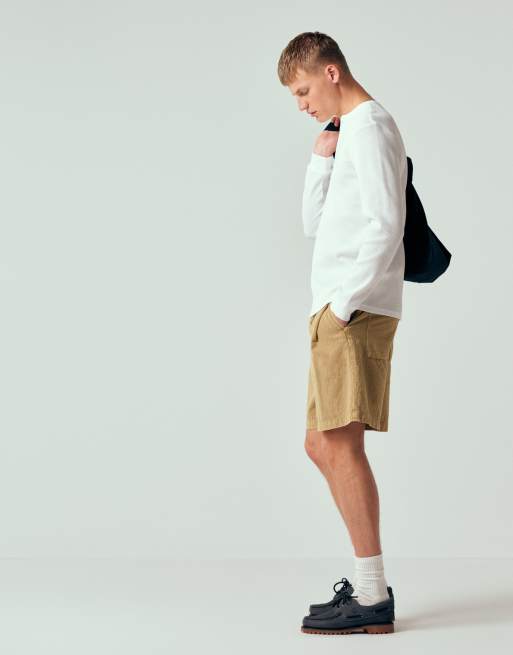 ONLY & SONS long sleeve henley t-shirt in white waffle, 2 of 7
