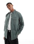 [ONLY & SONS] ONLY & SONS long sleeve shirt with front pocket in teal-Green M Balsam green