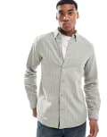 [ONLY & SONS] ONLY & SONS long sleeve shirt with stripe in sage-Grey XXS Fog