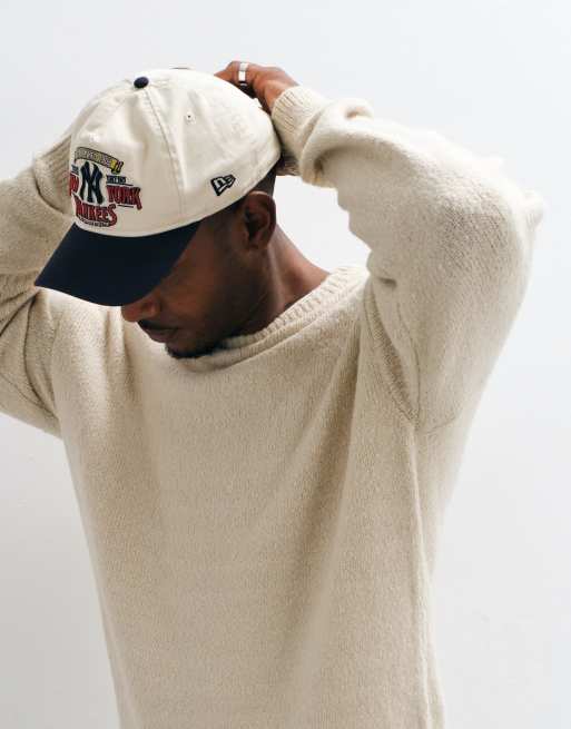 ONLY & SONS long sleeve soft crew neck knit in cream, 3 of 5
