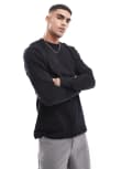[ONLY & SONS] ONLY & SONS long sleeve t-shirt in black XS Black