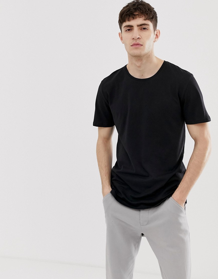Only & Sons Longline T-Shirt-Black