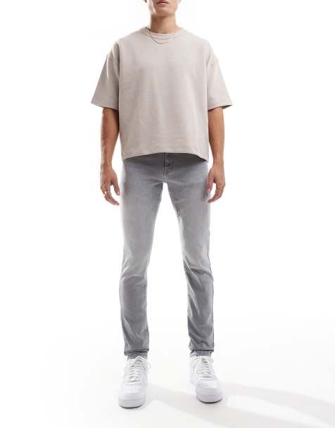 Only & Sons – Loom – Dopasowane jeansy w spranym szarym kolorze - view 1